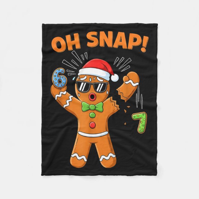 Couverture Polaire Funny Oh Snap 67 Six Seven Meme Gingerbread Men Wo (Devant)
