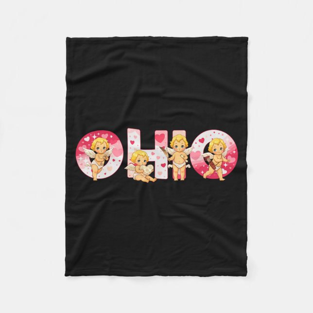Couverture Polaire Funny Ohio Cud Midwestern Party O-h-i-o In Valenti (Devant)