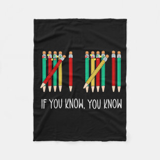 Couverture Polaire Funny Pencil If You Know You Know 6 7 Reading Book
