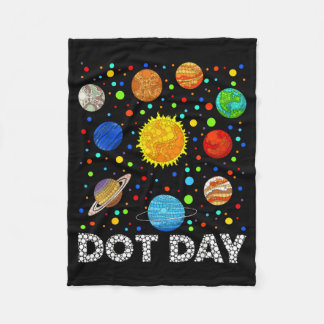 Couverture Polaire Funny Planets Polka Dot Happy Dot Day Art Student 