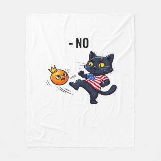 Couverture Polaire Funny Political Meme No Cat Design