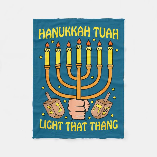 Couverture Polaire Funny Quote Hanukkah Tuah Light That Thang Design  (Devant)