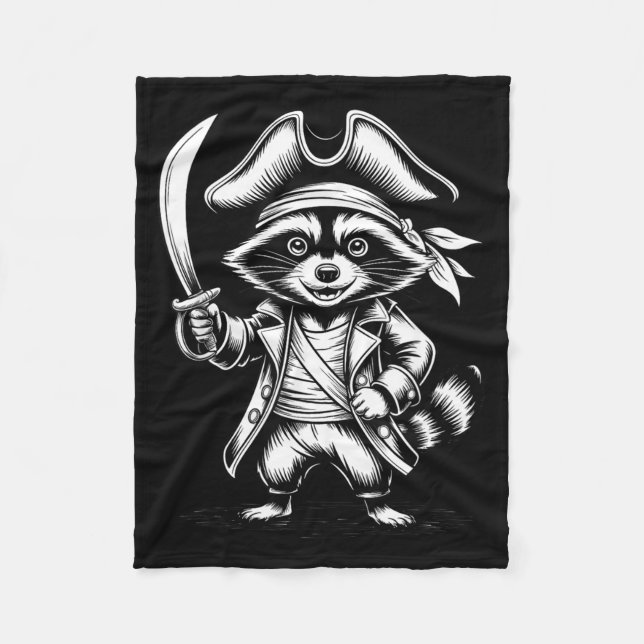 Couverture Polaire Funny Rate Raccoon  (Devant)