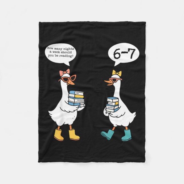 Couverture Polaire Funny Reading 67 Six Seven Meme Goose Teacher Book (Devant)