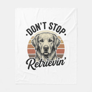 Couverture Polaire Funny Retriever Chien Gravure Vintage Graphique Te