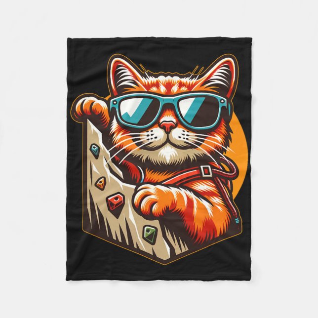 Couverture Polaire Funny Rock Climbing Boulder Mountain Climber Cute  (Devant)