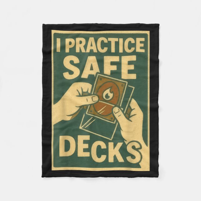 Couverture Polaire Funny Safe Decks Trading Card Game Pun Humor  (Devant)