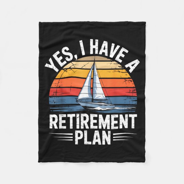 Couverture Polaire Funny Sailing Retirement Plan Boat Lover Gift  (Devant)