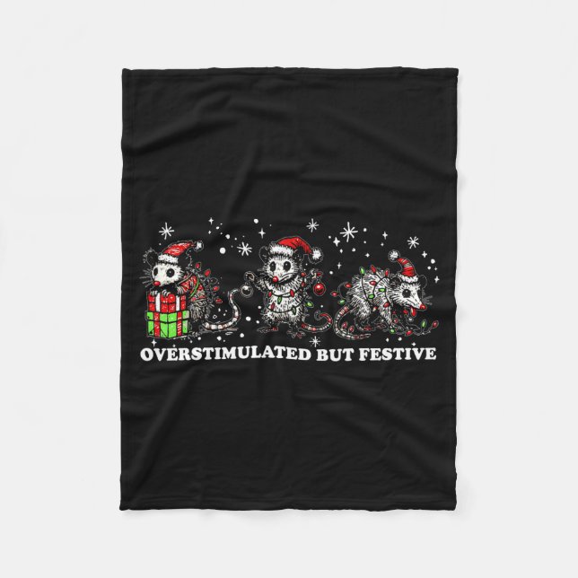 Couverture Polaire Funny Santa Ossums Overstimulated But Festive Xmas (Devant)