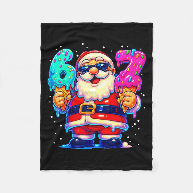 Couverture Polaire Funny Santa Says Six Seven 67 Meme Christmas Xmas  (Devant)