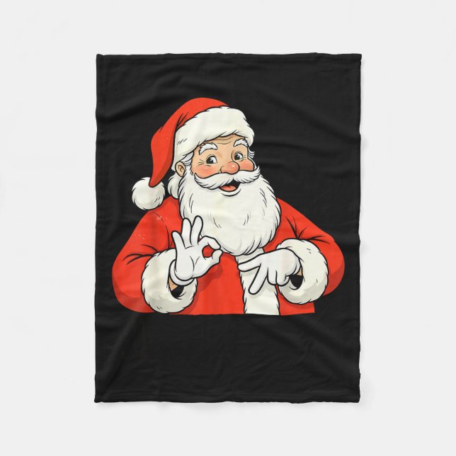 Couverture Polaire Funny Santa Says Six Seven Christmas 67 Meme Xmas  (Devant)