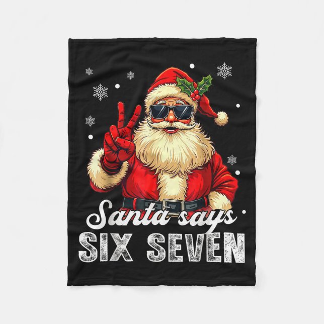 Couverture Polaire Funny Santa Says Six Seven Christmas 67 Meme Xmas  (Devant)