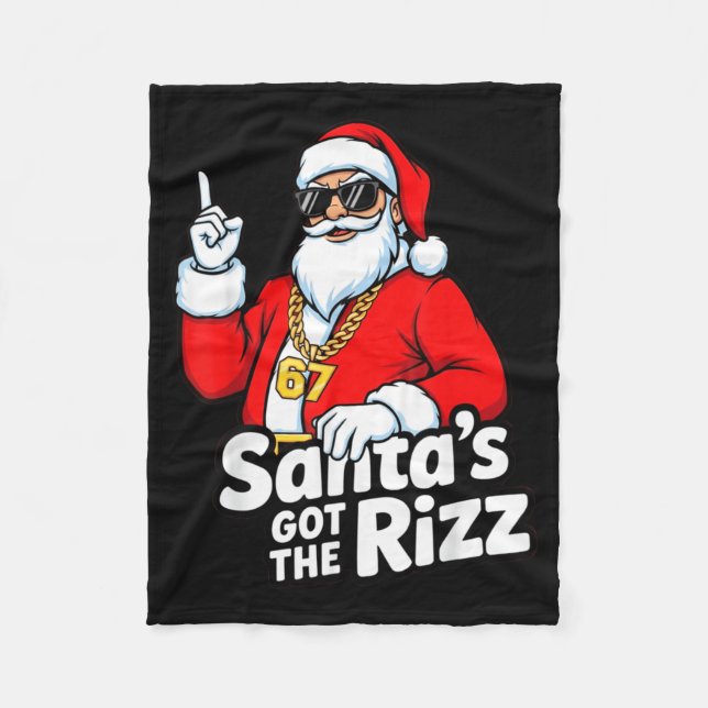 Couverture Polaire Funny Santa's Got The Rizz Christmas Meme 67  (Devant)