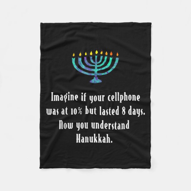Couverture Polaire Funny Sarcastic Hanukkah Chanukah Cellphone Quote  (Devant)