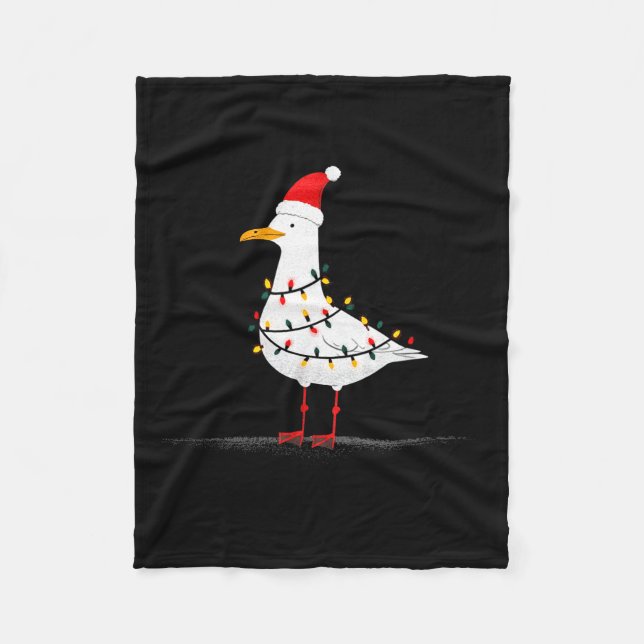 Couverture Polaire Funny Seagull Christmas Graphics Animal Lights Lov (Devant)