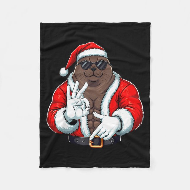 Couverture Polaire Funny Six Seven 67 Meme Seal Christmas Men Boys Te (Devant)