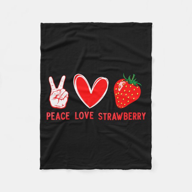 Couverture Polaire Funny Strawberry Art For Men Women Fruit Strawberr (Devant)