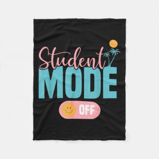Couverture Polaire Funny Student Mode Off Happy Last Day Of School