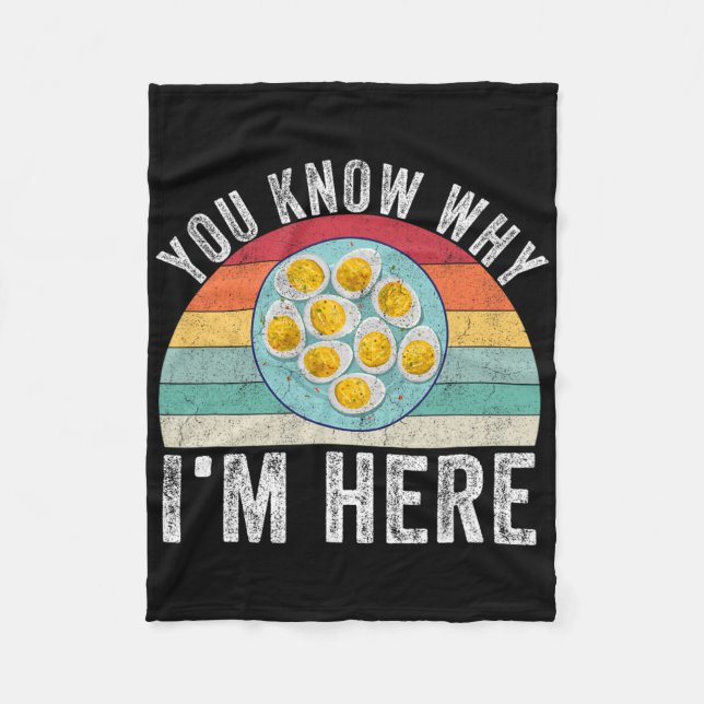 Couverture Polaire Funny Thanksgiving Deviled Eggs You Know Why I'm H (Devant)