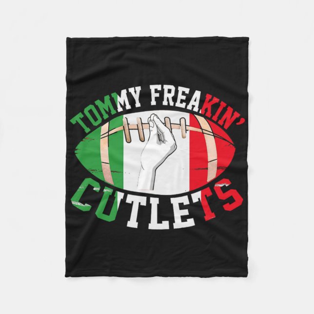 Couverture Polaire Funny Tommy Freakin' Cutlets New Jersey Italy Flag (Devant)