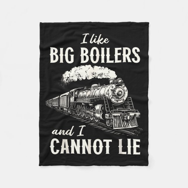 Couverture Polaire Funny Train Big Boilers Steam Locomotive Freight  (Devant)