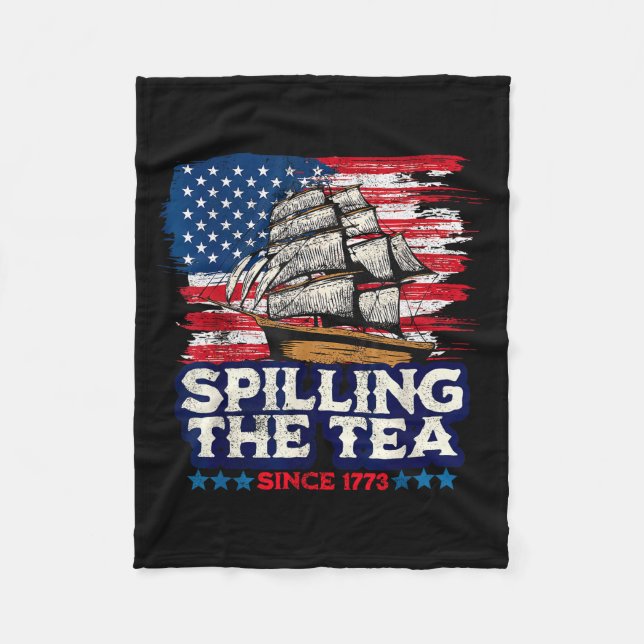 Couverture Polaire Funny Us History Teacher Boston Slling The Tea Sin (Devant)