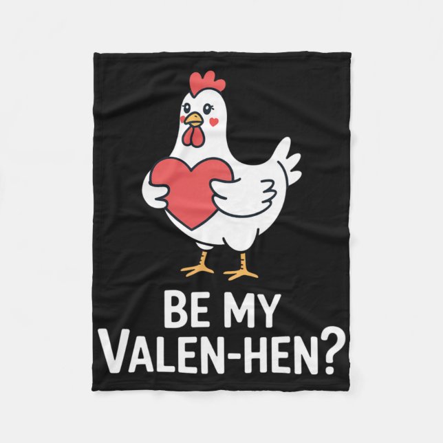 Couverture Polaire Funny Valentine Cute Chicken Lover Be My Valen Hen (Devant)