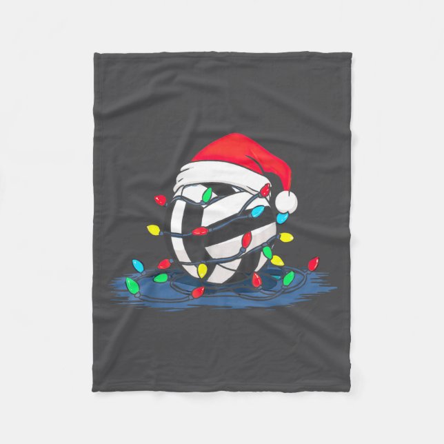 Couverture Polaire Funny Volleyball Christmas Graphics Lights Lover P (Devant)