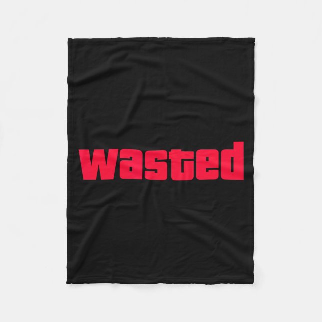 Couverture Polaire Funny Wasted Gaming Insred Wasted Novelty  (Devant)