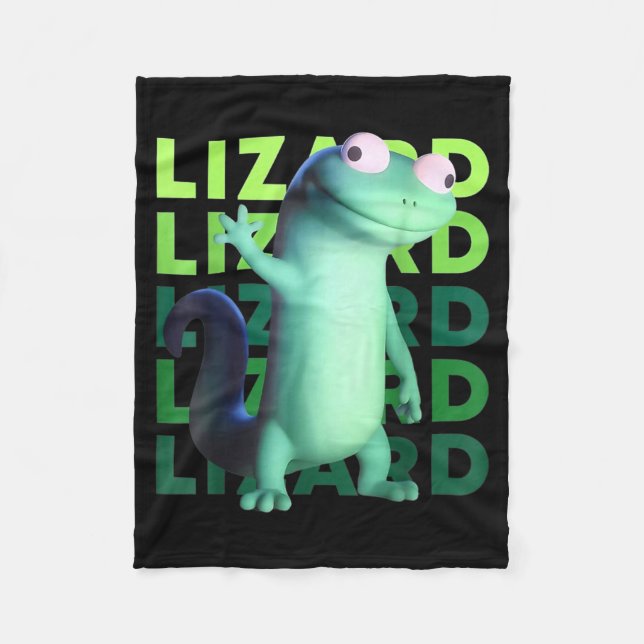 Couverture Polaire Funny Weirore Lizard Meme _ 3d Surreal Animal  (Devant)