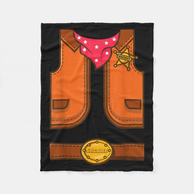 Couverture Polaire Funny Western Sheriff Halloween Cowboy Vest Simple (Devant)