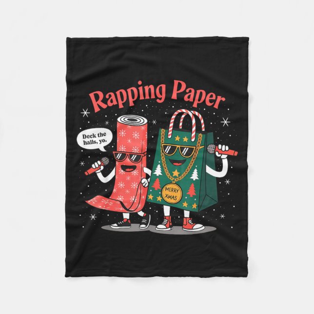 Couverture Polaire Funny Wrapng Rapng Paper Wrap Music Rap Pj  (Devant)