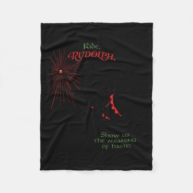 Couverture Polaire Funny Xmas Wizard Ride Rudolph Show Us The Meaning (Devant)