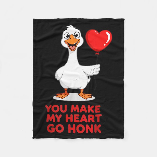 Couverture Polaire Funny You Make My Heart Go Honk Matching Valentine (Devant)