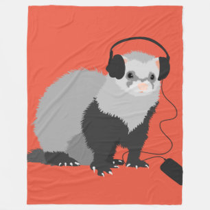 Couverture Polaire Furet drôle de mélomane