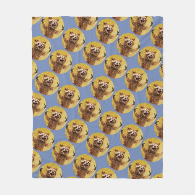 Couverture Polaire Furieux heureux d'être blotti avec (Devant)