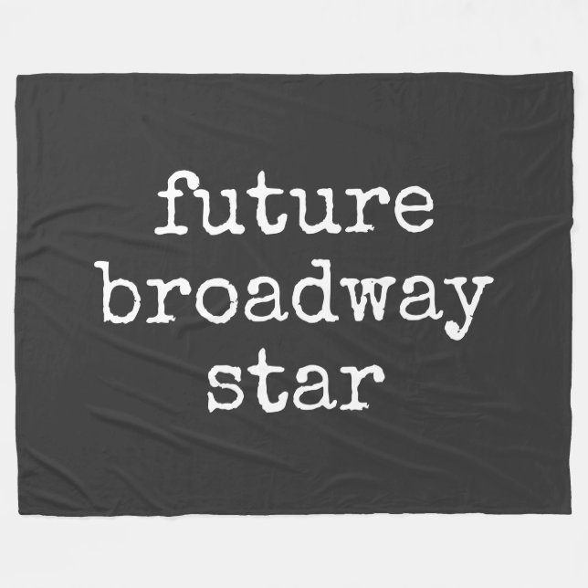 Couverture Polaire Futur Broadway Star Inspirant Actor Design noir (Devant (Horizontal))