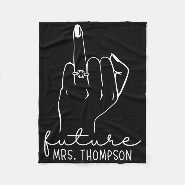 Couverture Polaire Future Mrs. Thompson New Bridal To Be Fiance Bache (Devant)