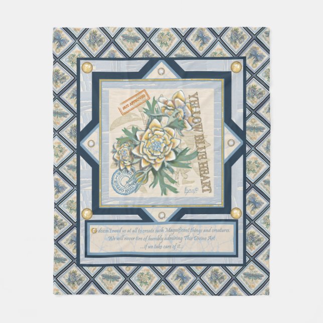 Couverture Polaire G Bureau de la création Fleur jaune (Devant)