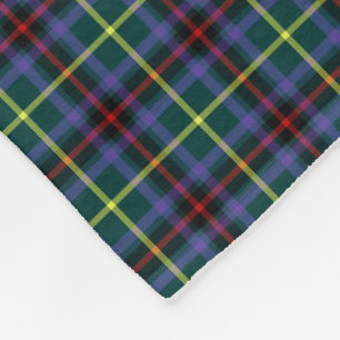 Couverture Polaire Gala Water Scotland District Tartan Fleece Blanche
