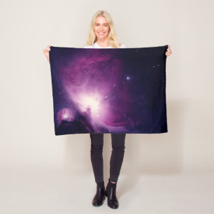 Couverture Polaire Galaxy Space Stars Nuit Ciel Celestin Marine Bleu