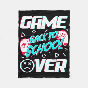 Couverture Polaire Game Over Retour à l'école Premier Jour d'école En
