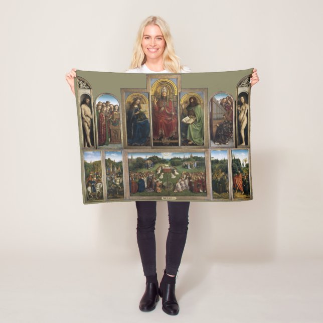 Couverture Polaire Gand Altarpiece(détail), Van Eyck Brothers (En situation)