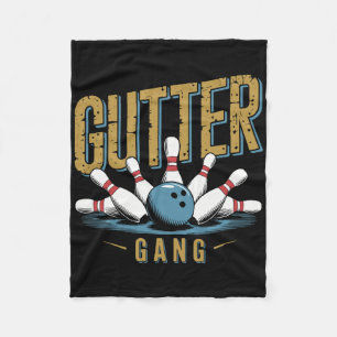 Couverture Polaire Gang des gouttières Bowling Quilleur drôle 1