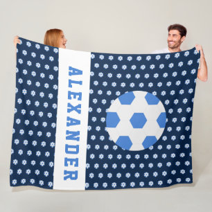 Couverture Polaire Garçons Adolescents Sports Soccer Ball Personnali