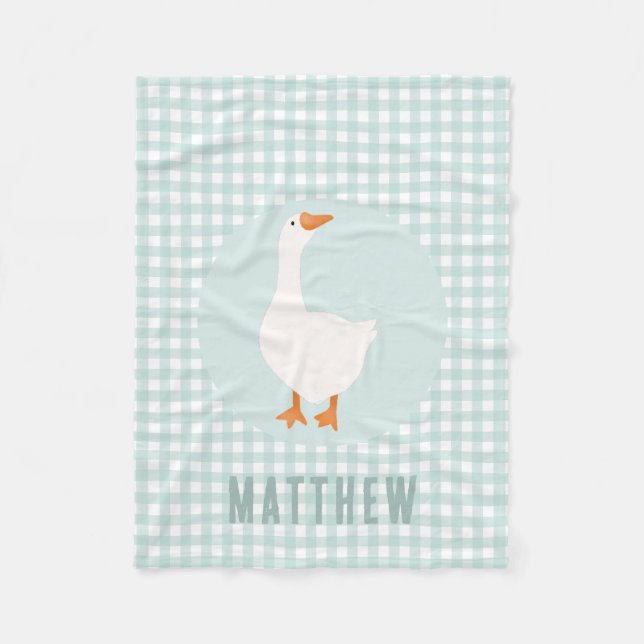 Couverture Polaire Garçons Bleu En vichy Goose Farm Enfants (Devant)