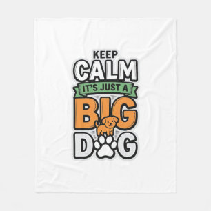 Couverture Polaire Garde calme grand chien vintage vecteur conception