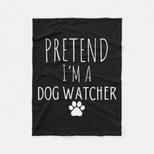 Couverture Polaire Garde de chiens d'Halloween prétendant être un sur