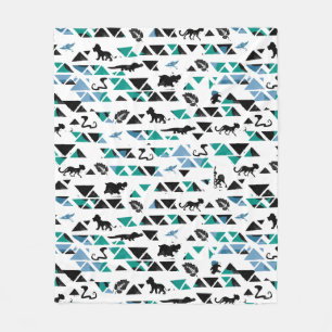Couverture Polaire Garde de Lion  Motif de mosaïque