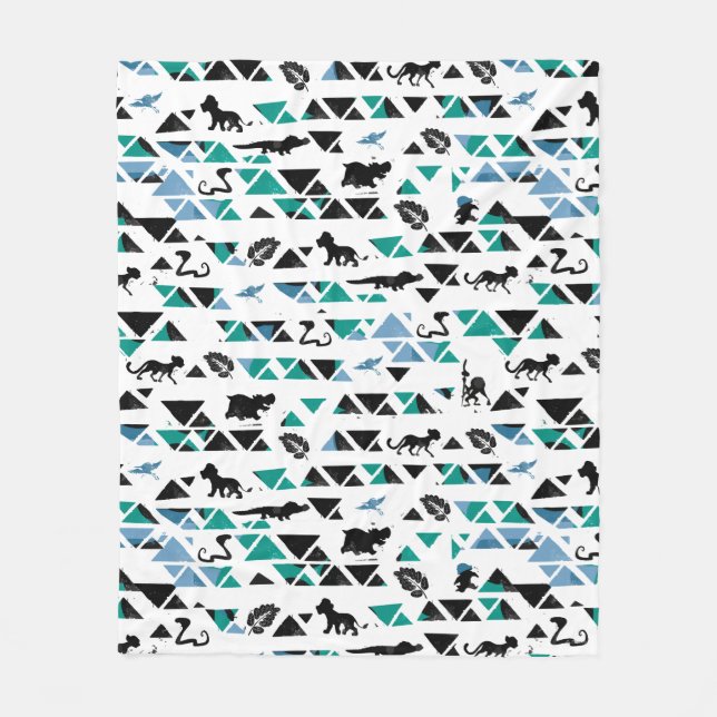 Couverture Polaire Garde de Lion| Motif de mosaïque (Devant)